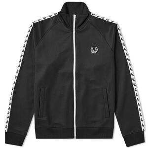 Fred Perry taped track jacket in black M